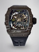 UMI Richard Mille Super Clone RM 35-02 Rafael Nadal Carbon TPT Black Strap RMAL1 Automatic Movement image 1