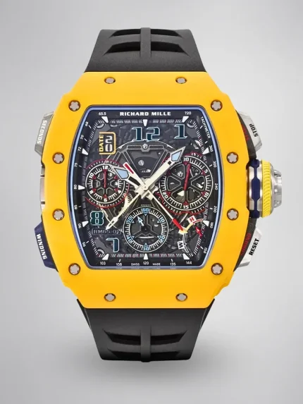Super Clone Richard Mille RM 65-01 McLaren W1 Yellow Automatic Skeleton Watch image 1