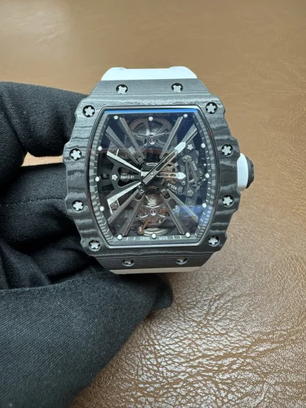 Super Clone Richard Mille RM 12-01 Black NTPT Carbon Fiber Tourbillon Watch image 2