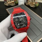 Super Clone Richard Mille RM 52-01 Skeleton Skull Dial Men's Watch – Swiss Movement, Red Carbon Case image 5