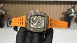 Swiss Super Clone Richard Mille RM 11-03 McLaren Watch – Carbon Fiber Skeleton Chronograph with Striking Orange Rubber Strap image 4