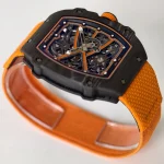 UMI Richard Mille RM 67-02 McLaren Lando Norris Black Carbon TPT Orange Fabric Strap Super Clone Watch image 3
