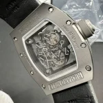 Richard Mille RM055 Bubba Watson Super Clone Titanium Skeleton Dial Gray Nylon Strap image 8