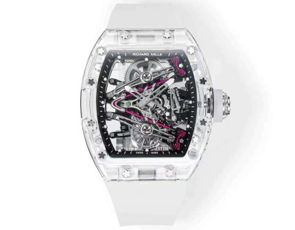 Super Clone RM 38-02 Crystal Pink Skeleton Tourbillon Swiss Movement Quality image 2