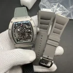 Richard Mille RM055 Bubba Watson Super Clone Titanium Skeleton Dial Gray Nylon Strap image 12