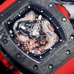 Swiss Super Clone Richard Mille RM 57-03 Dragon Skeleton Dial, Carbon Fiber Case, Red Rubber Strap Luxury Watch image 6
