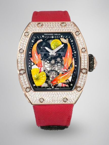 Super Clone RICHARD MILLE RM S10 Koi Tourbillon Watch with Rose Gold Case image 1
