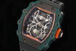 Richard Mille RM 21-02 Mechanical Tourbillon Aerodyne Quartz TPT Carbon Titanium Skeleton Dial Super Clone Watch image 3