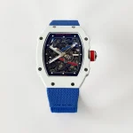UMI Richard Mille RM 67-02 Alexis Pinturault White Quartz TPT Carbon Blue Strap Automatic Super Clone Watch image 2