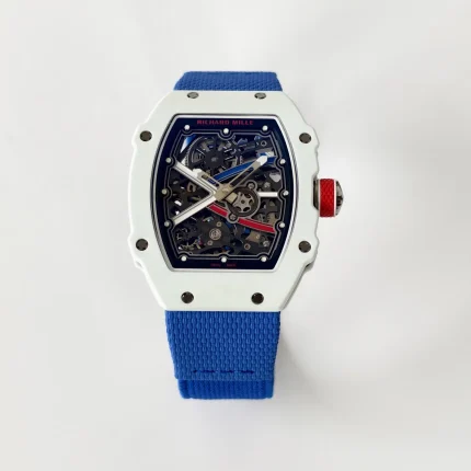UMI Richard Mille RM 67-02 Alexis Pinturault White Quartz TPT Carbon Blue Strap Automatic Super Clone Watch image 2