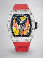 Super Clone Super Clone RICHARD MILLE RM S10 Koi Fish Tourbillon Watch Diamond Case Red Strap Swiss Quality image 1