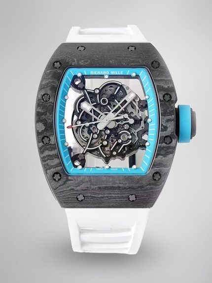 Super Clone Richard Mille RM055 Limited Edition Abu Dhabi Yas Marina Circuit Swiss Movement Carbon Fiber Skeleton Watch image 1
