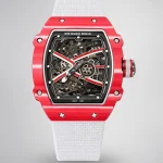 Richard Mille RM 67-02 Super Clone Ultra Thin Skeleton Dial Quartz TPT Red White Case image 1