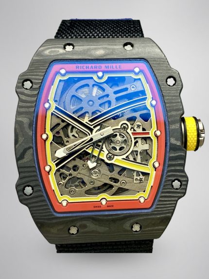 Best Super Clone Richard Mille RM67-02 Super Clone 47mm Skeleton Dial Carbon Fiber Watch image 1