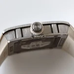 UMI RM 16-02 Extra Flat Brushed Titanium Beige Rubber Strap Super Clone Watch image 7