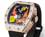 Super Clone Richard Mille RM S10 Koi Tourbillon Watch - Rose Gold & Diamond image 3