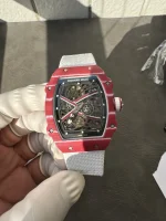 Richard Mille RM 67-02 Super Clone Ultra Thin Skeleton Dial Quartz TPT Red White Case image 2