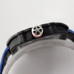 UMI Richard Mille RM 67-02 Automatic Carbon TPT Case Blue Elastic Fabric Strap Super Clone Watch image 7