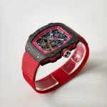 UMI RM 67-02 Sebastien Ogier Black Forged Carbon Red Fabric Strap Super Clone Watch image 4