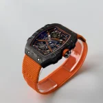 UMI Richard Mille RM 67-02 McLaren Lando Norris Black Carbon TPT Orange Fabric Strap Super Clone Watch image 4