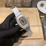 Elegant Swiss Richard Mille RM 07-01 Super Clone White Ceramic & Rose Gold Diamond Dial Watch – Luxury Style For Women image 4