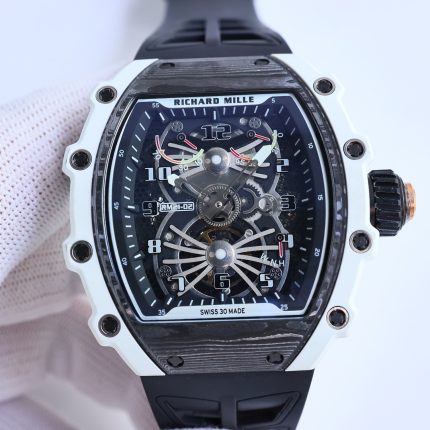 Super Clone Richard Mille RM21-02 Watch – Swiss Skeleton Tourbillon, Carbon Case, Sport Style image 2