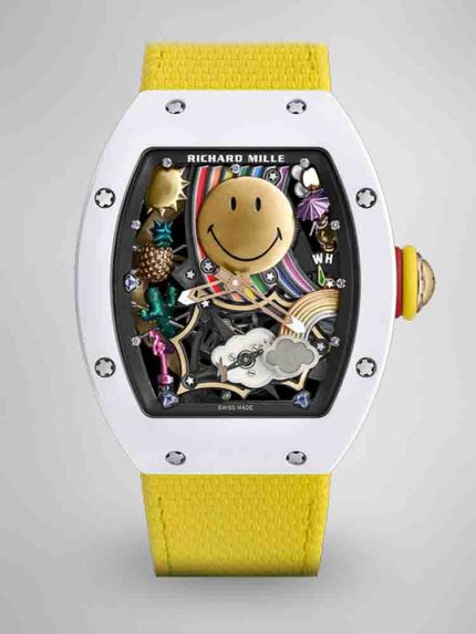 Super Clone Richard Mille RM 88 Smiley Tourbillon Watch with Gold Smiley Dial image 1