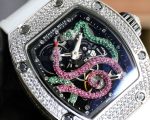 Super Clone Richard Mille RM 026 Serpent Luxury Tourbillon Watch, Diamond White Gold Case, Double Serpent Design image 6