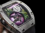 Richard Mille RM 19-02 Super Clone, Diamond-Set Case 3D Flower Skeleton Dial Luxury Ladies Automatic Wristwatch image 5