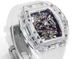 Richard Mille RM 38-02 Tourbillon Bubba Watson Pink Skeleton Crystal Transparent Super Clone Super Clone Watch image 6