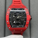 Super Clone Richard Mille RM 52-01 Skeleton Skull Dial Men's Watch – Swiss Movement, Red Carbon Case image 4