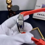 Richard Mille RM 037 Super Clone Diamond-Set Case Red Rubber Strap Luxury Ladies Wristwatch image 7
