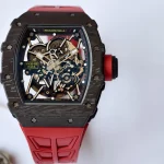 UMI Richard Mille RM 35-02 Rafael Nadal Carbon TPT Super Clone Watch - Red Strap image 3