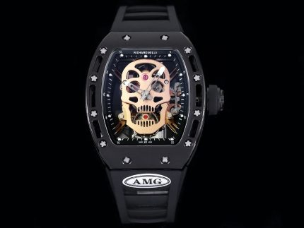 Super Clone Richard Mille RM052 Skull Tourbillon Super Clone Watch 43mm Swiss Skeleton Design image 2