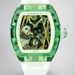 Luxury Super Clone Richard Mille RM 26-01 Panda Tourbillon Watch Full Crystal Case Skeleton Dial with White Rubber Strap image 1
