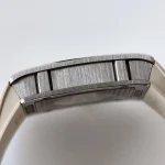 UMI RM 16-02 Extra Flat Brushed Titanium Beige Rubber Strap Super Clone Watch image 8