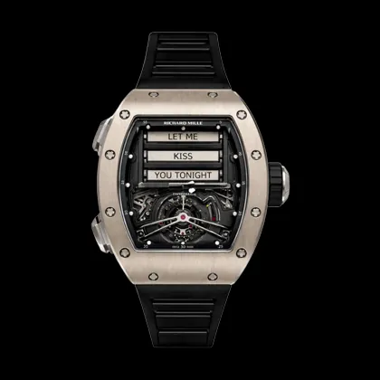 Richard Mille RM 069 Super Clone Funny Dial Skeleton Tourbillon Black Rubber Strap Luxury Men's Watch image 2
