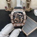 Swiss Richard Mille RM 51-01 Super Clone Tiger And Dragon Michelle Yeoh Watch with Diamond Bezel And Black Rubber Strap image 3