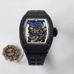 UMI Richard Mille RM 055 Bubba Watson Black Ceramic White Flange Super Clone Watch image 2