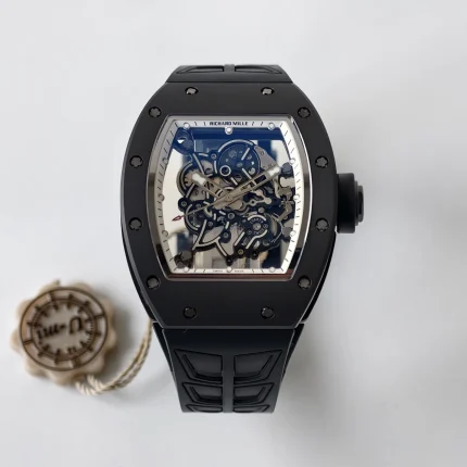 UMI Richard Mille RM 055 Bubba Watson Black Ceramic White Flange Super Clone Watch image 2