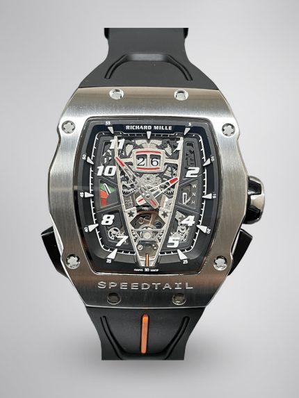 Luxury Best Richard Mille RM 40-01 Super Clone McLaren Speedtail – Water-Drop Case, Black Rubber Strap, Swiss Movement image 1