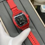 Super Clone Richard Mille RM 52-01 Skeleton Skull Dial Men's Watch – Swiss Movement, Red Carbon Case image 2