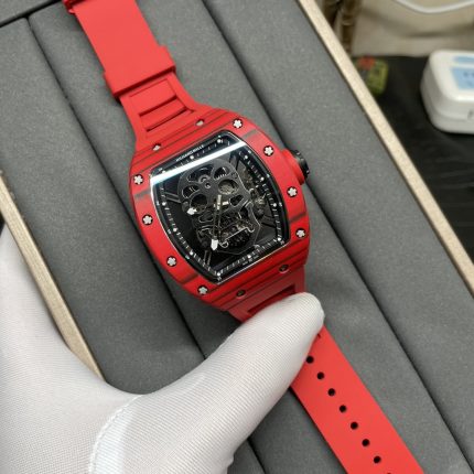 Super Clone Richard Mille RM 52-01 Skeleton Skull Dial Men's Watch – Swiss Movement, Red Carbon Case image 2