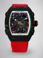 UMI Richard Mille RM 67-02 Extra Flat Italy Carbon TPT Skeleton Red Fabric Strap Super Clone Watch image 1
