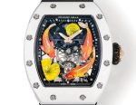 Super Clone Richard Mille RM S10 Koi Tourbillon Watch with Black Rubber Strap image 5