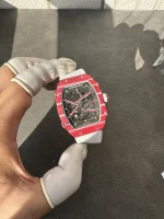 Richard Mille RM 67-02 Super Clone Ultra Thin Skeleton Dial Quartz TPT Red White Case image 4