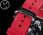 Richard Mille RM 052 Super Clone Red Carbon Case Skull Skeleton Dial Red Rubber Strap Luxury Sports Wristwatch image 7