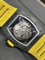 Swiss Super Clone Richard Mille RM 35-02 Watch For Men – Skeleton Dial, Yellow Rubber Strap, Luxury Sport Design image 9