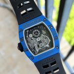 Super Clone Richard Mille RM022 Blue Carbon Skeleton Dial Automatic Movement 40x50mm image 7