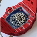UMI RM 35-02 Rafael Nadal Red Quartz TPT Case Red Rubber Strap Super Clone Watch image 9
